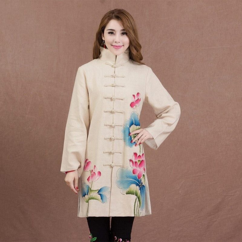 Veste Chinoise Femme Lotus